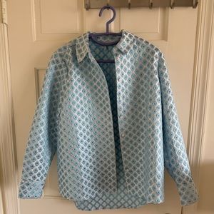 Hill house home top - snowflake blue XS